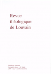 REVUE THEOLOGIQUE DE LOUVAIN. Trimestriel, fasc. 4, 40è Année, - octobre-décembre 2009 - La science et la quête de la finalité cosmique