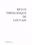 REVUE THEOLOGIQUE DE LOUVAIN. Trimestriel, fasc. 4, 27è Année, - octobre-décembre 1996 - Le cardinal L.-J. Suenens