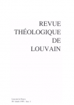 REVUE THEOLOGIQUE DE LOUVAIN. Trimestriel, fasc. 1, 26è Année, - janvier-mars 1995 - Religion, pathologie, guérison