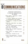 COMMUNICATIONS. Semestriel, N°8 - janvier-juin 1966 - Recherches sémiologiques : l'analyse structurale du récit